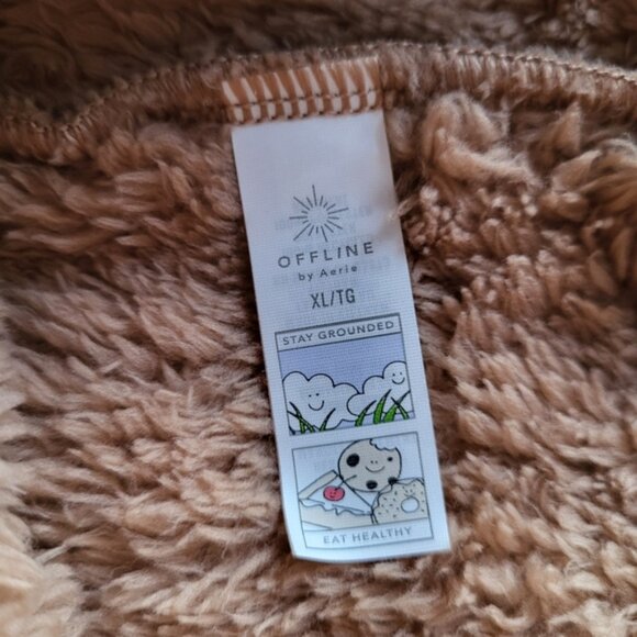 OFFLINE By Aerie Fluffy Sherpa Jogger High Waisted Sz XL/1X - Picture 8 of 10